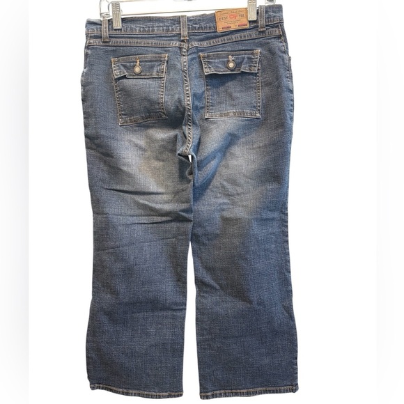 C’est Toi Women’s Denim Button Flap Pockets Capri Pants | Size 15/16 - Picture 2 of 7